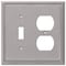 Amerelle Wall Plate, Number of Gangs: 1 Metal, Brushed Nickel Finish, Gray 77TDBN - alternate 2
